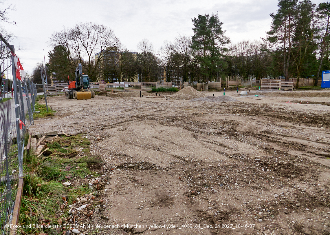 24.12.2022 - Baustelle an der Quiddestraße Haus für Kinder in Neuperlach
